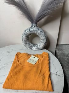 Orange Knit Top