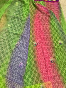 Multicolour Embroidered Saree