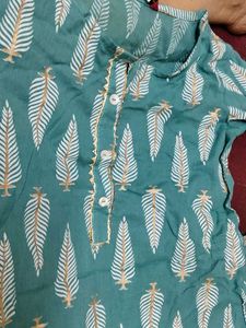 Feather Print Kurta