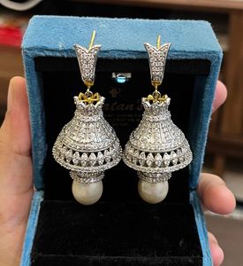 AD WHITE STONE JHUMKAS