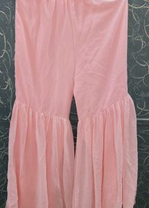 Pink Frock And Garara Set With Duptta