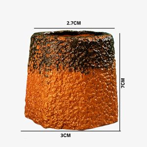 Mini Copper Brown Cement Garden Pot For Plants