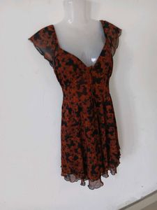 butterfly Print Mini Dress