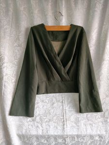 Olive Crop Top
