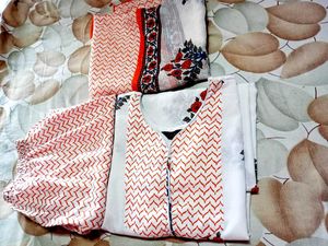 Pure Cotton Kurti Set Ke Sath New Sare