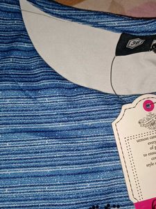 Blue Striped Fashion Top