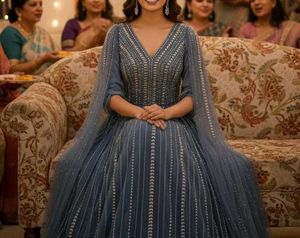 🔥😍no flaws Wedding Party Wear Gown ❤️