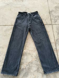 Zara Charcoal Grey Wide Leg Denim