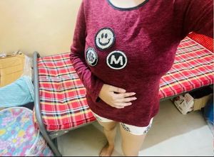 Red Woolen Top