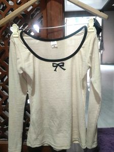 Cute Bow Long Sleeve Top