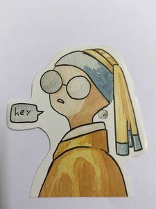 Girl With A Pearl Sticker