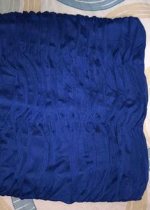 [Xscape Royal Blue Ruched Designer Dress]