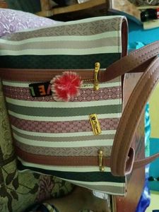Women Beige Hand Held Bag Extra Spacious