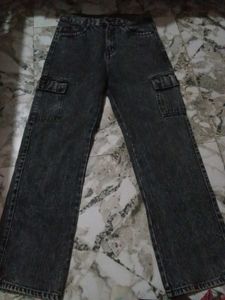 Grey Cargo Jeans