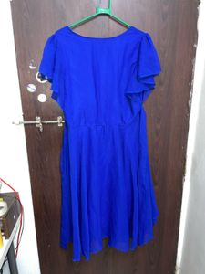 Casual Blue Layered Dress