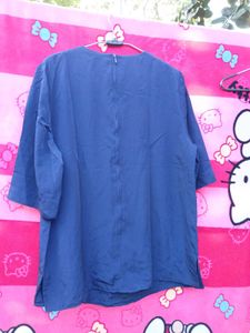 Navy Blue Open Front Coat