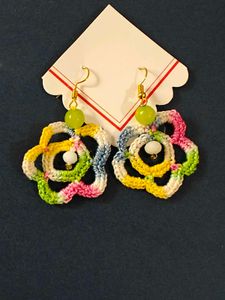 Crochet Flower Earrings