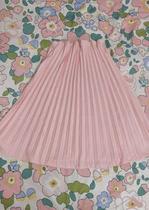 Pink Pleated Skirt