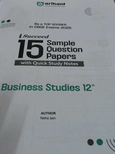 Business Studies 12th Sample Paper