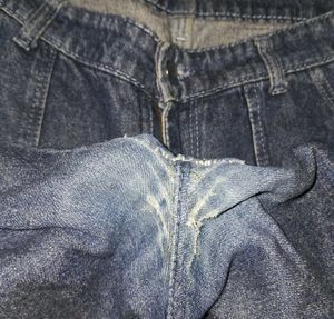 Cargo Navy Blue Jeans For Women