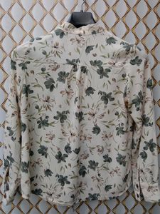 New Korean Floral Bow Shirt Top
