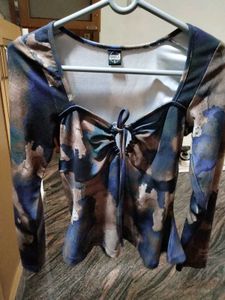 Stylish Patterned Long Sleeve Top