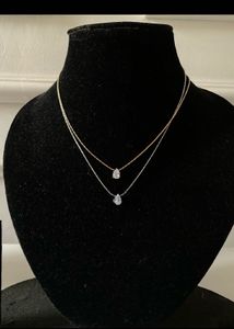 Tear Drop Solitaire Neckchain Anti-tarnish