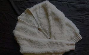 Furry crop cardigan