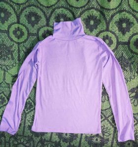 Lavender Turtleneck Top