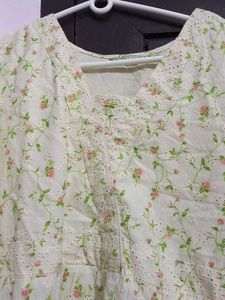 Floral Print hakoba  Kurta