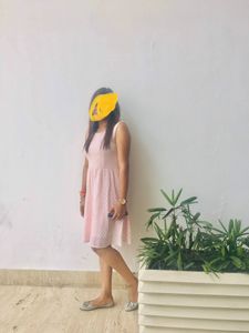 Baby Pink Fit &amp; Flair Dress