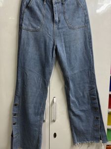 Wide Leg Denim Jeans High Waist