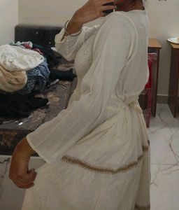 White Boho Embroidered Dress