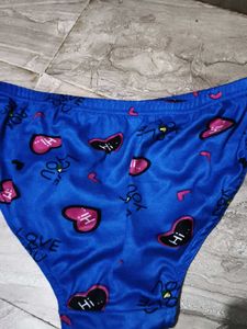 Blue &#39;Hi Love You&#39; Panties