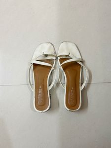 White Heel Sandals