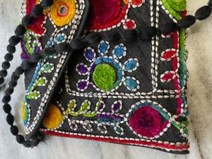 Embroidered Ethnic Design Sling Bag