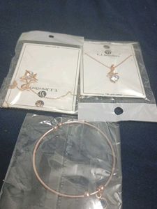Combo Of 3 Rose Gold Jewelry Set