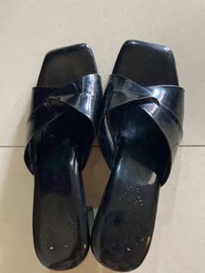 Black Criss Cross Heeled Sandals