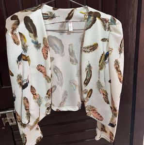 Feather Print Jacket