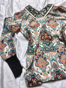 Y2K Paisley Print Top 🖤