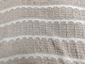 Beige Striped Knit Sweater