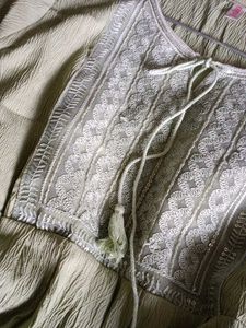Green Embroidered Top