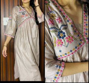 Blush Pink Alia Cut Premium Chanderi Silk