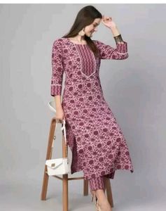 Floral Print Kurta Set