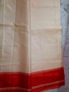 Red &amp; Cream Printed Saree