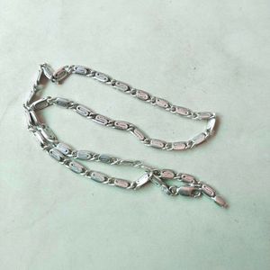 Slightly Used Pure Silver Figaro Chain 41.060 Gm