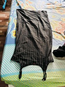 Black Cotton Blend Kurta Sleeveless