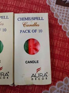Aura Decor Chime/Spell Candles Multicolour (J)