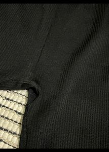 Ribbed Black Gym Legging