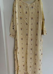 Elegant Printed Cream colour Kurta